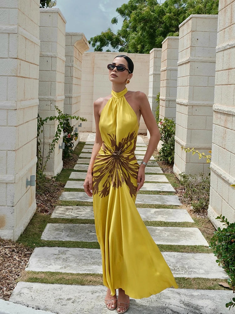 Bianca Pleated Maxi Dress