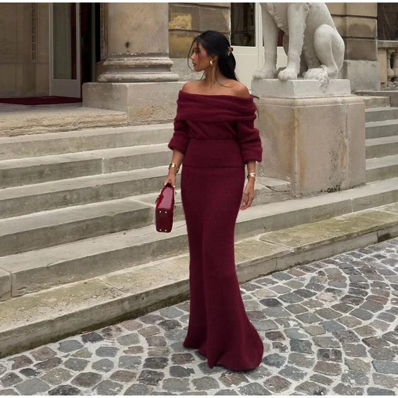 Dahlia Knitted Maxi Dress | Virago Wear Dahlia Knitted Maxi Dress | Virago Wear