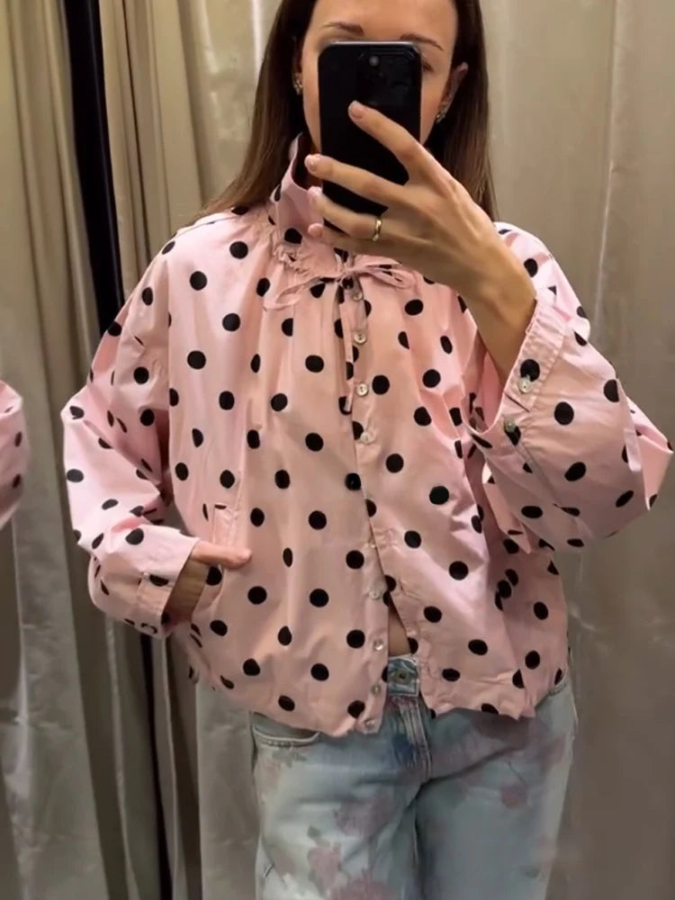 Diana Pink Polka Dot Jacket