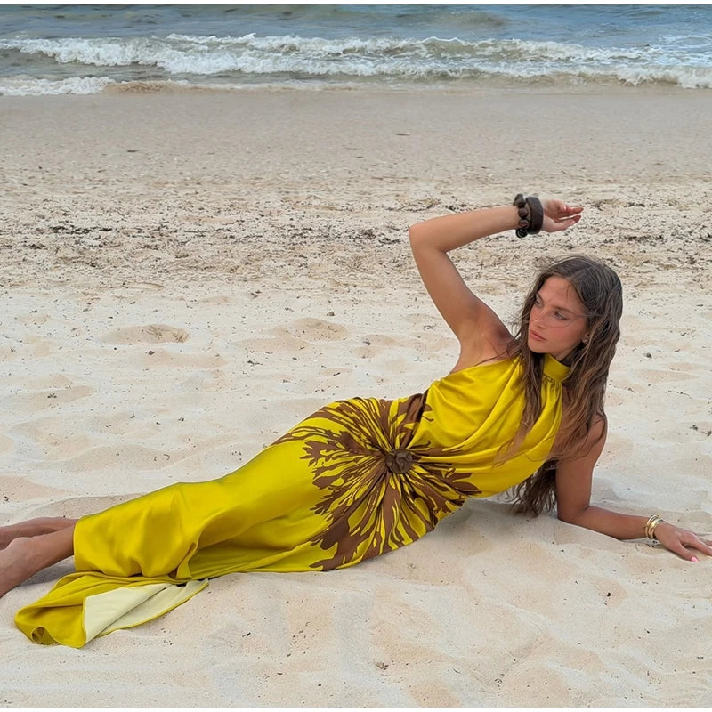 Bianca Pleated Maxi Dress