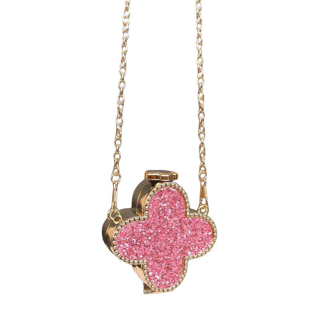 Clover Rhinestone Clutch Bag