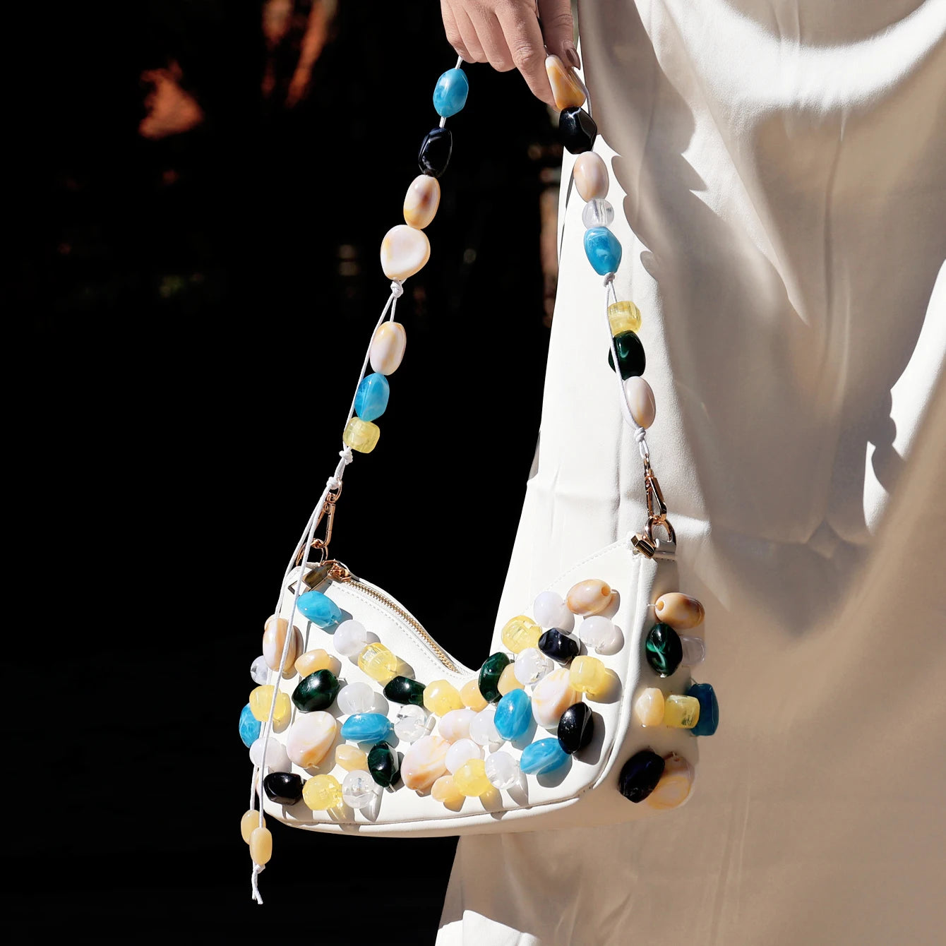 Handmade Stone Shoulder Bag