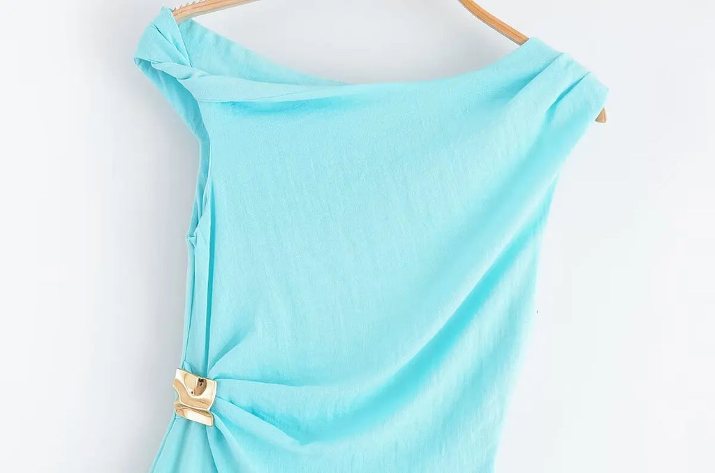 Alicia Asymmetric Midi Dress