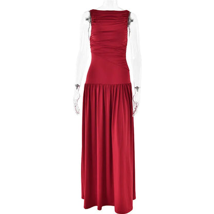 Adrielle Boat Neck Maxi Dress