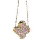 Clover Rhinestone Clutch Bag