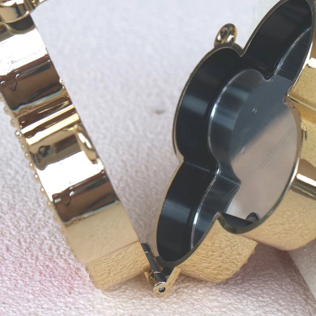 Clover Rhinestone Clutch Bag