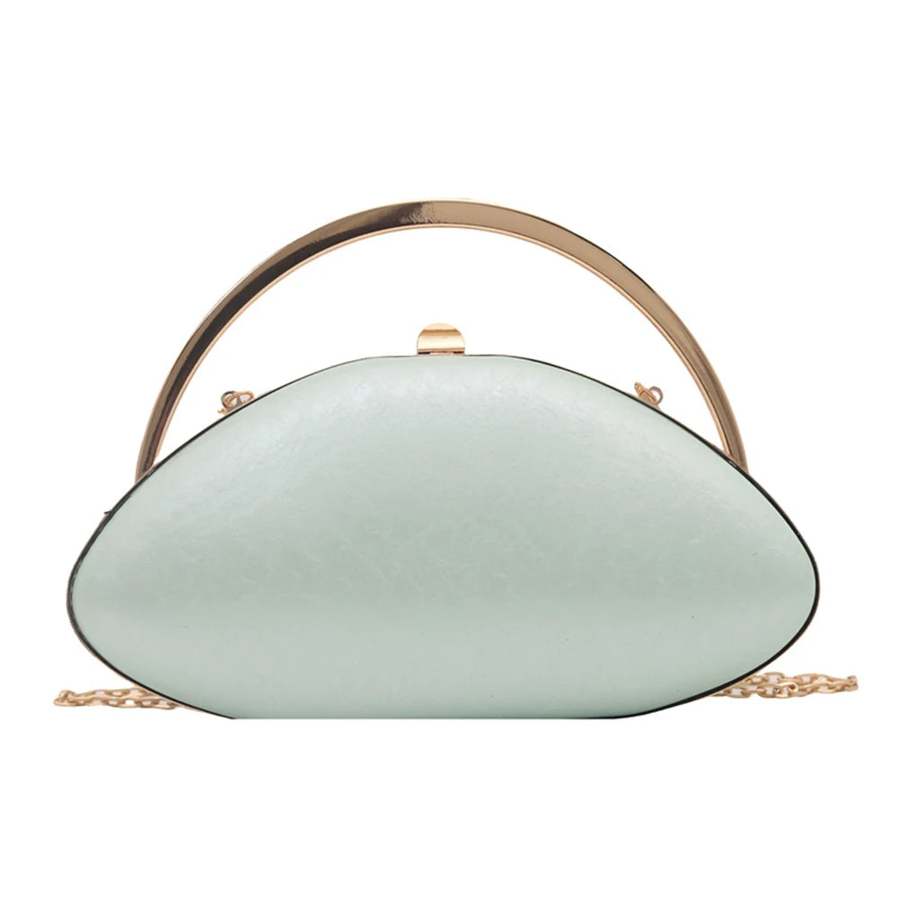 Candy Color Oval Clutch Bag