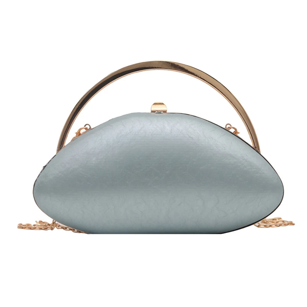 Candy Color Oval Clutch Bag