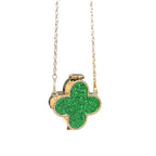 Clover Rhinestone Clutch Bag