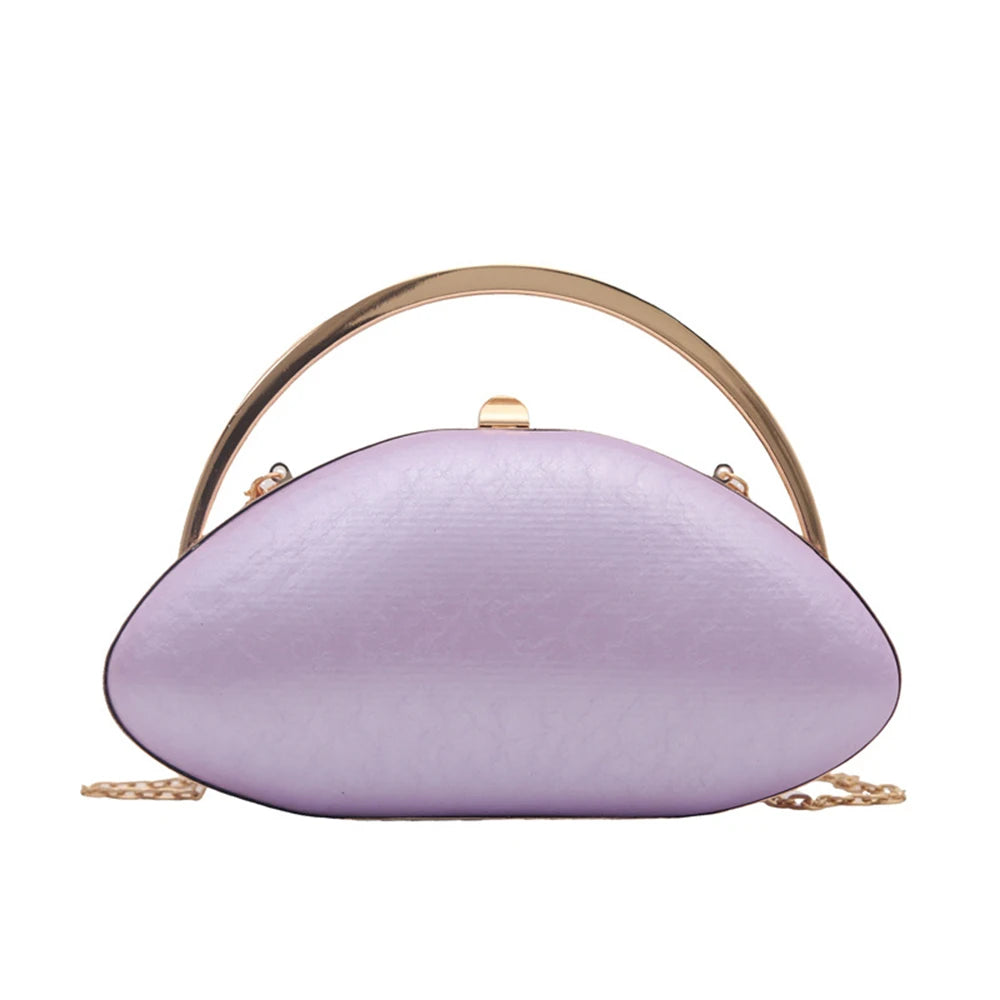 Candy Color Oval Clutch Bag
