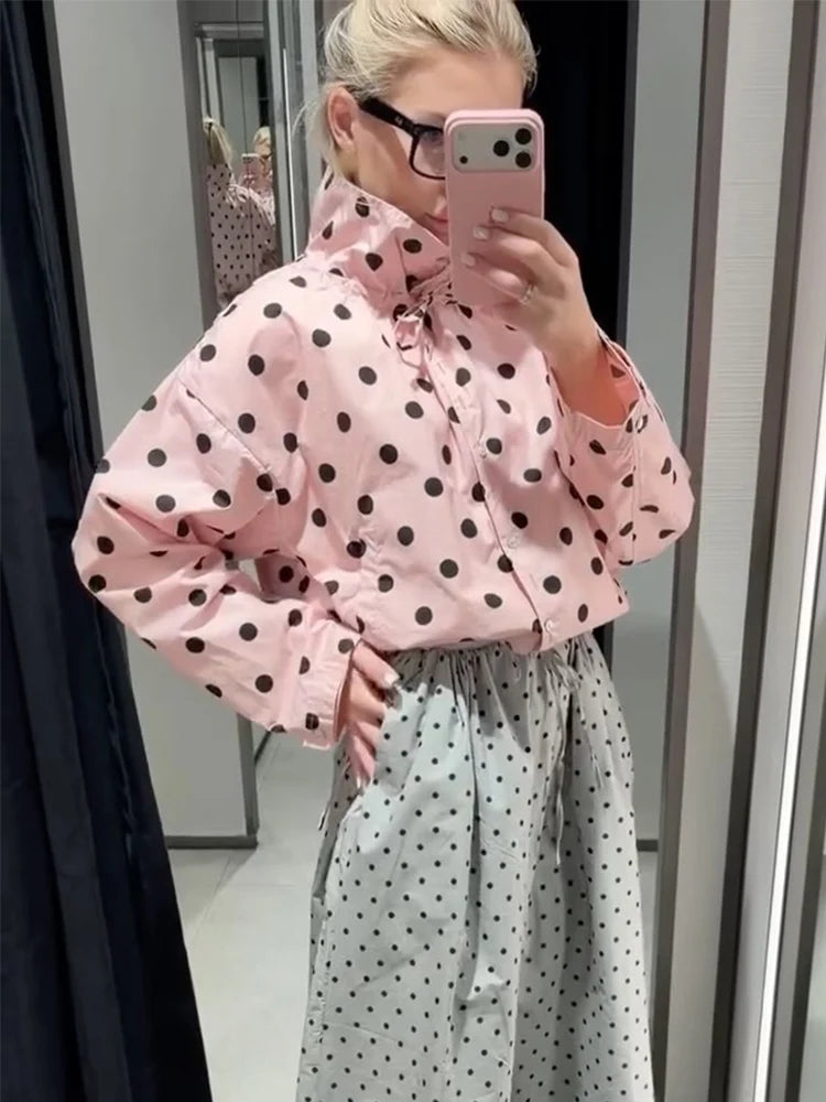 Diana Pink Polka Dot Jacket