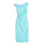 Alicia Asymmetric Midi Dress