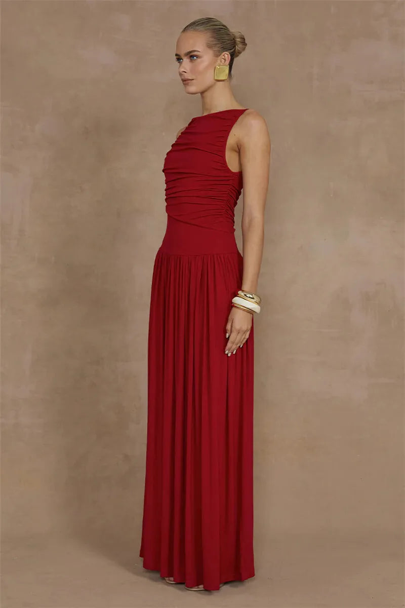 Adrielle Boat Neck Maxi Dress