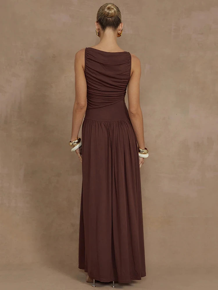 Adrielle Boat Neck Maxi Dress