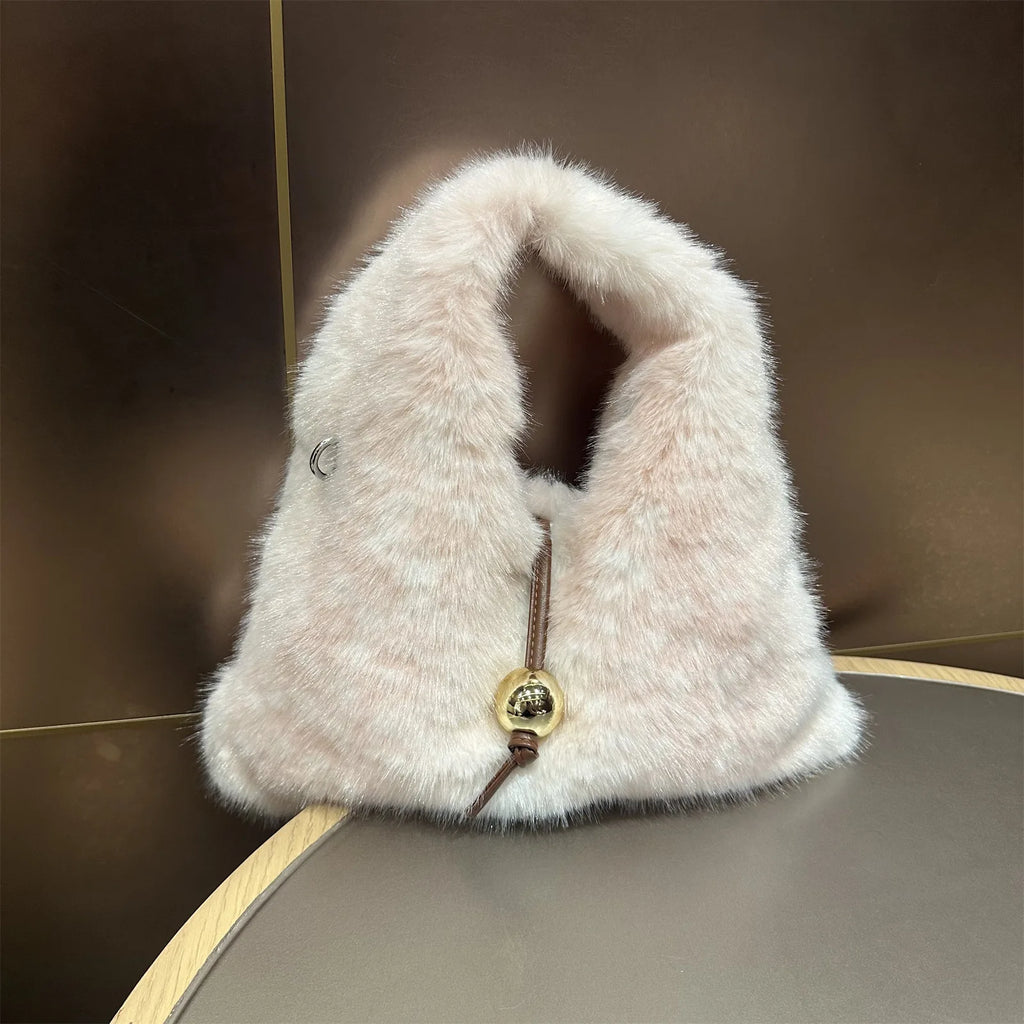 Fluffy Bambi Deer Hobo Bag