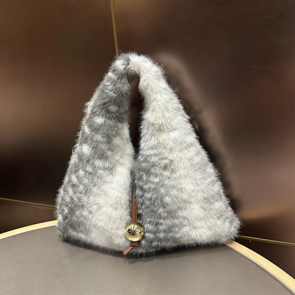 Fluffy Bambi Deer Hobo Bag