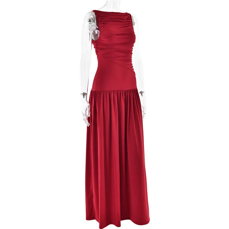 Adrielle Boat Neck Maxi Dress