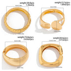 Heavy Metal Chunky Spring Bangles - E