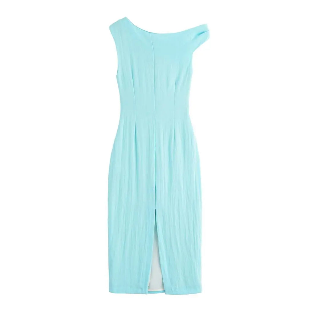 Alicia Asymmetric Midi Dress