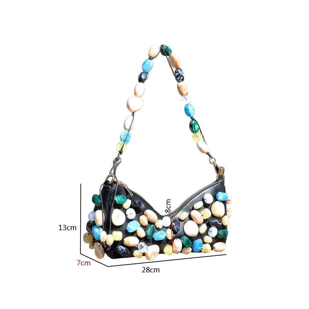 Handmade Stone Shoulder Bag