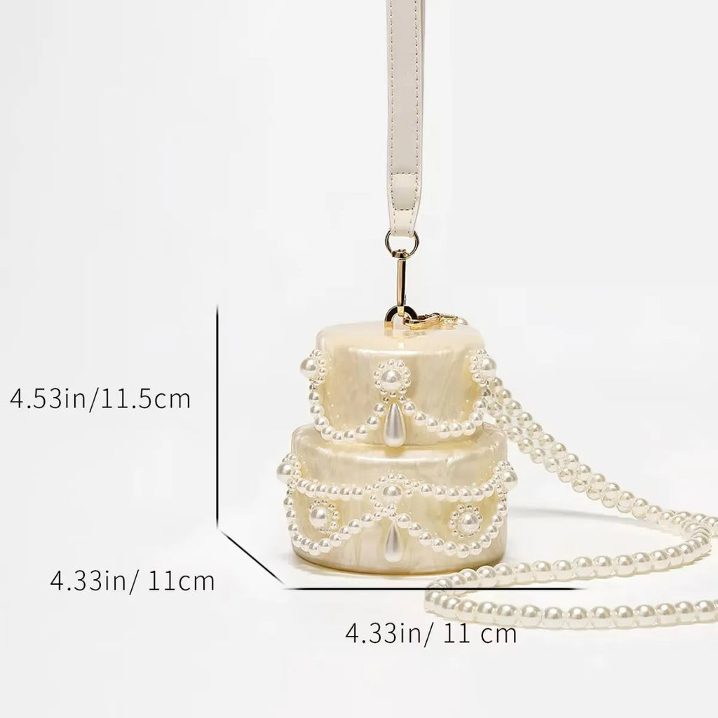 Acrylic Pearl Cake Bag