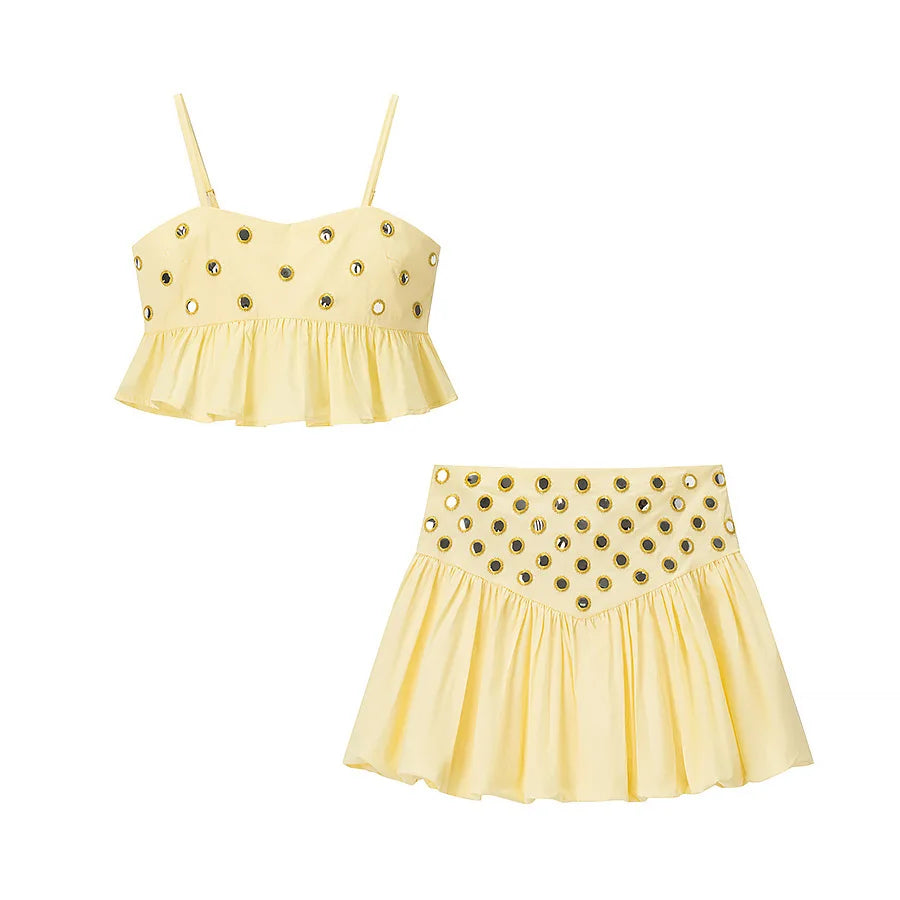 Mirror Camisole and Bubble Skirt Set