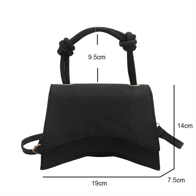 Black backpack with measurement details on a white background