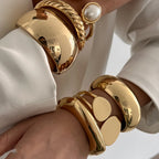 Heavy Metal Chunky Spring Bangles - E