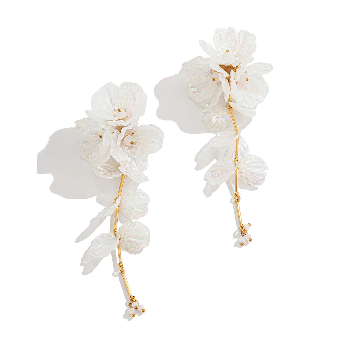 Petal Flower Drop Earrings