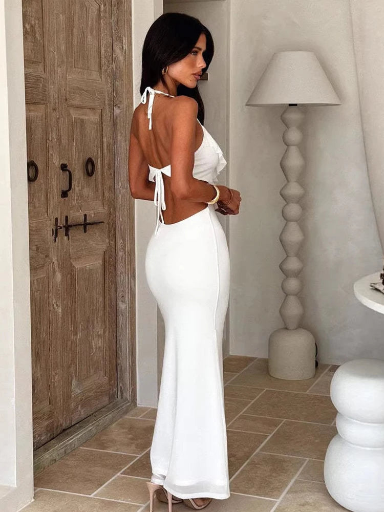 Liana Deep V-Neck Maxi Dress
