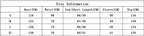 A size chart table showing measurements in centimeters for sizes S through 3XL, with columns for Bust, Waist, Top/Short Length, Sleeve, and Hip. A disclaimer note appears at the bottom in red text.
