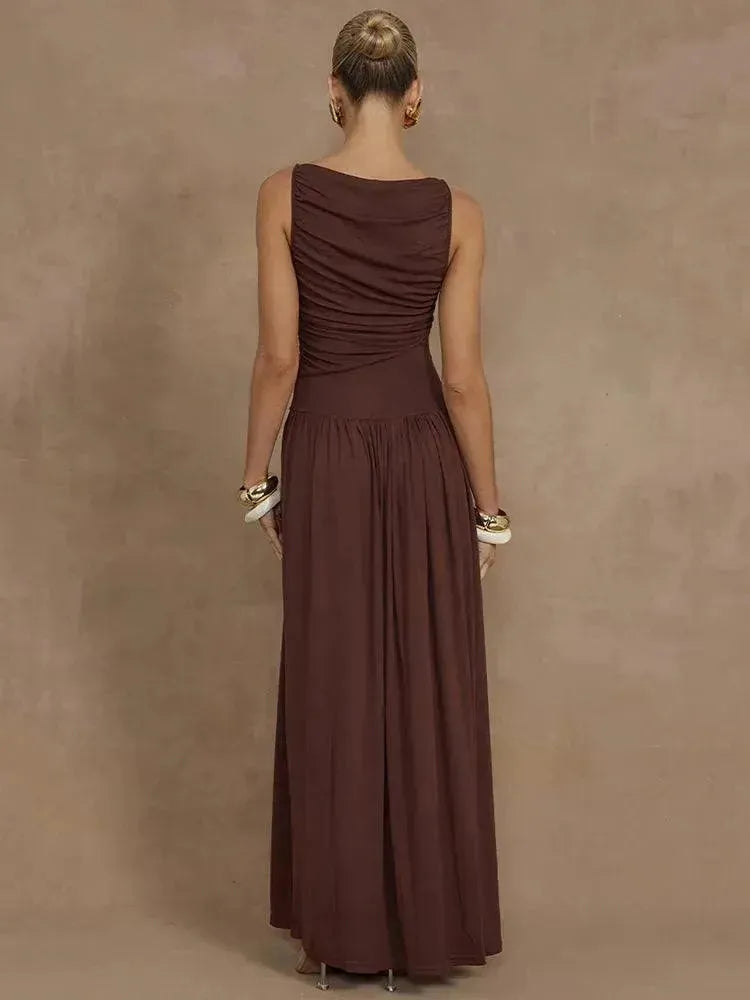 Adrielle Boat Neck Maxi Dress Adrielle Boat Neck Maxi Dress