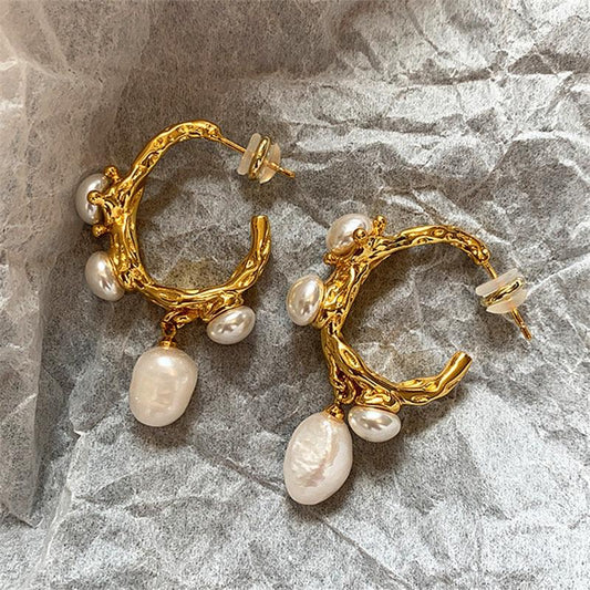 Babette French Baroque Pearl Earrings - Virago Wear - Earrings, New arrivals - Earrings
