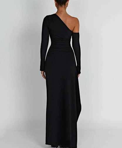 Camelia Oblique Shoulder Maxi Dress - Virago Wear - Dresses, Maxi Dress, New arrivals - Dresses