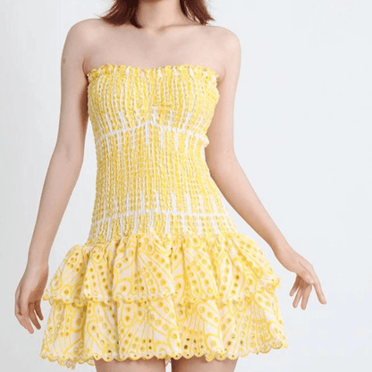 Celina Strapless Folds Mini Dress - Virago Wear - Dresses, Mini Dress, New arrivals - Dresses