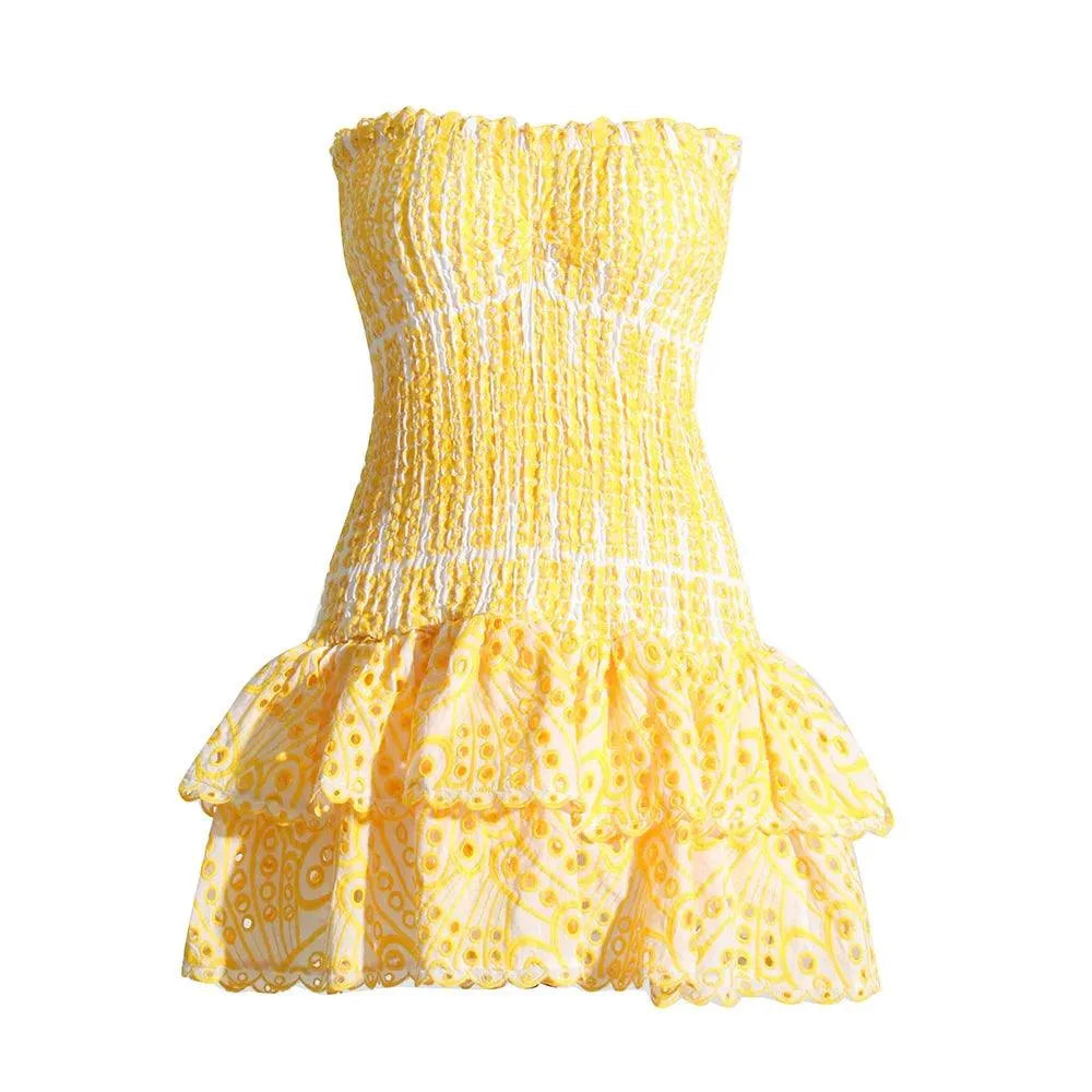 Celina Strapless Folds Mini Dress | Virago Wear Celina Strapless Folds Mini Dress | Virago Wear