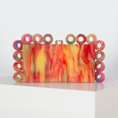 Escarlata Acrylic Box Clutch Bag - Virago Wear - Accessories, Handbags - Handbags