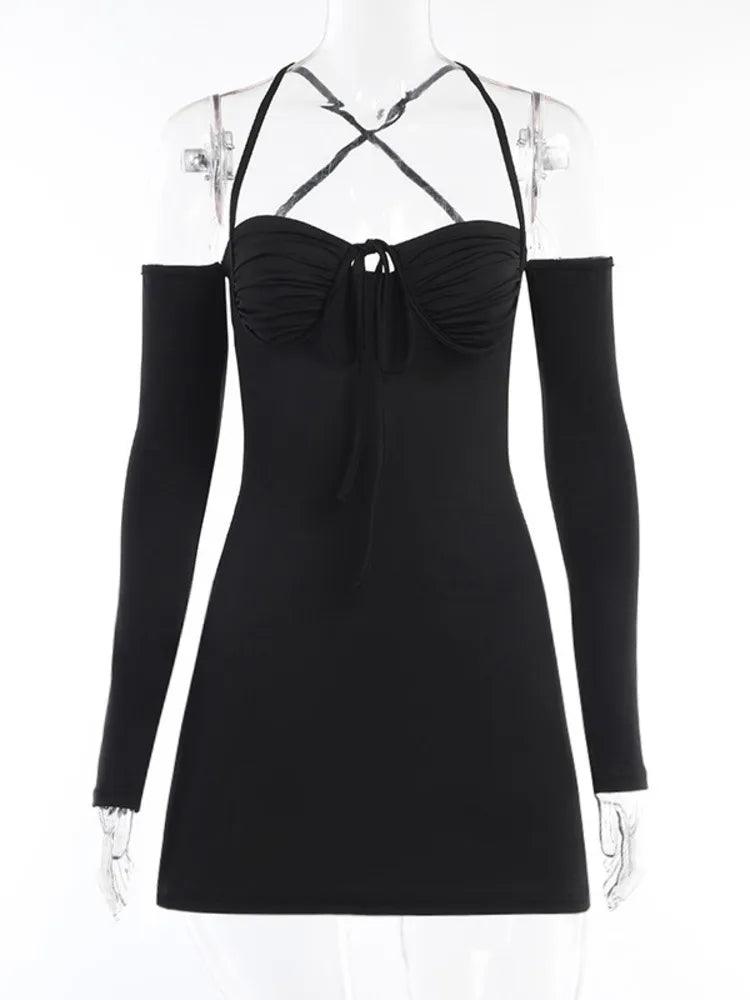 Evelin Lace Up Mini Dress - Virago Wear - Dresses, Mini Dress, New arrivals - Dresses