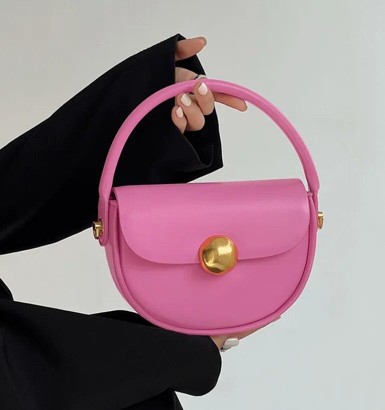Genoveva Solid Round HandBag - Virago Wear - Handbags, New arrivals - Handbags