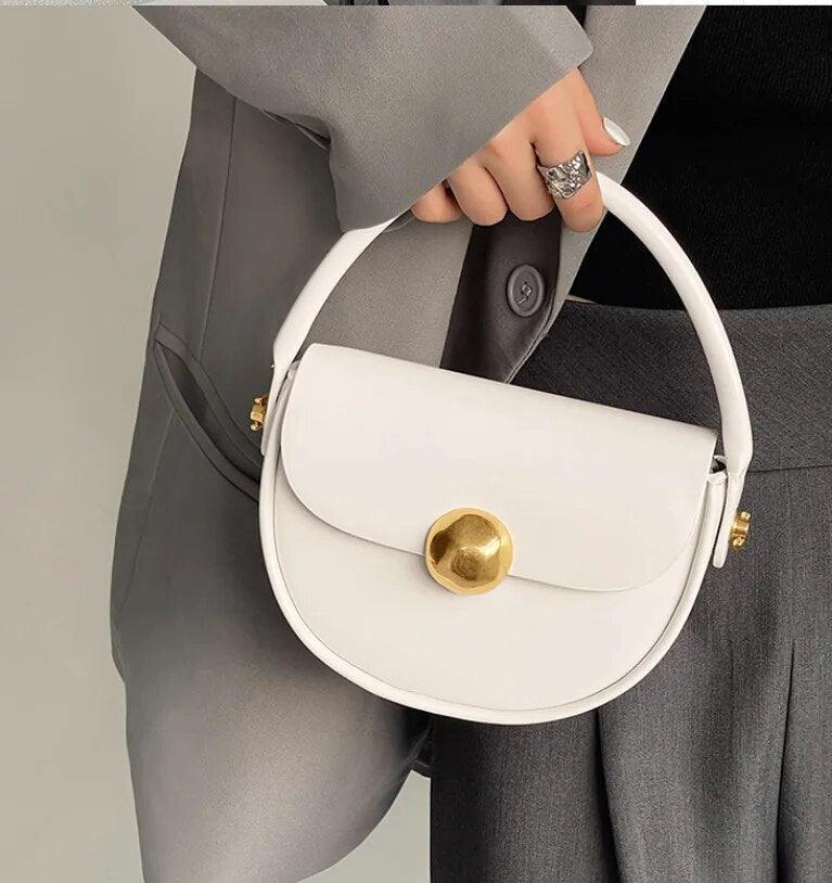 White 2025 round handbag