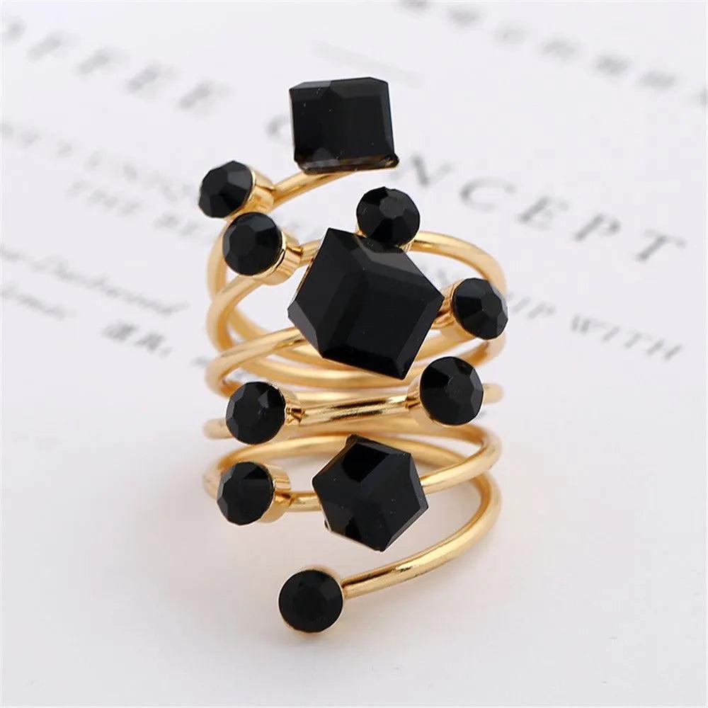 Gilda Oversize Multi Stone Rings - Virago Wear - Accessories, New arrivals, Rings - Rings