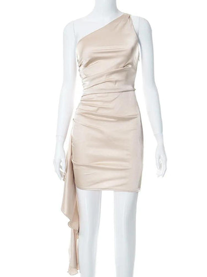 Griselda Diagonal Collar Dress - Virago Wear - Dresses, Mini Dress, New arrivals - Dresses
