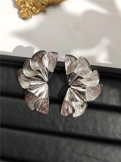 Iana Fan-shaped Leaf Earrings - Virago Wear - Accessories, Earrings, New arrivals - Earrings