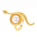 Jailyn Snake Pearl Ring - Virago Wear - Accessories, New arrivals, Rings - Rings