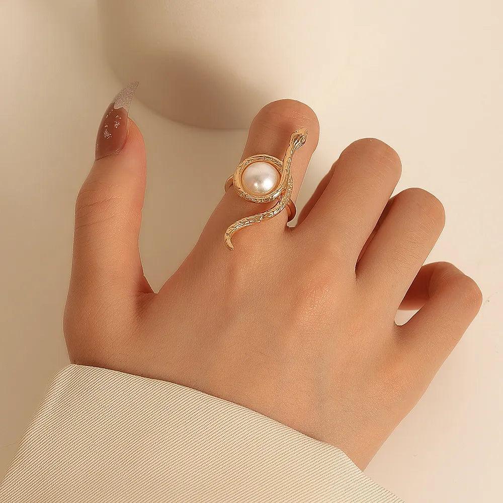 Sukkhi Glittery Golden Gold Plated Pearl Ring for Women - Sukkhi.com