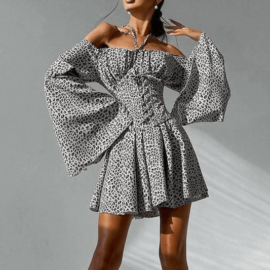 Kira Leopard Mini Dress - Virago Wear - Dresses, Mini Dress, New arrivals - Dresses