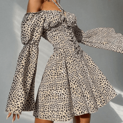 Kira Leopard Mini Dress - Virago Wear - Dresses, Mini Dress, New arrivals - Dresses