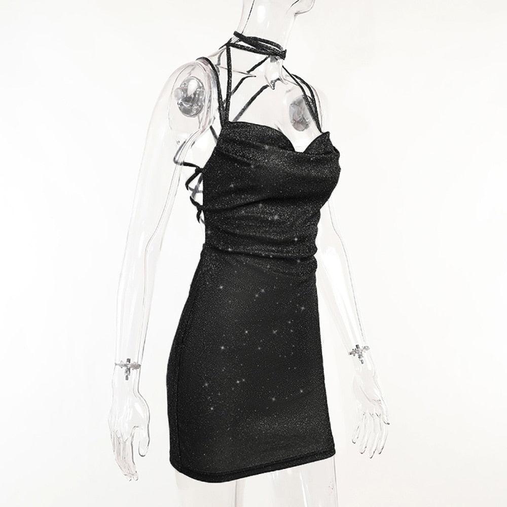 Nancy Glitter Mini Dress - Virago Wear - Dresses, Mini Dress, New arrivals - Dresses