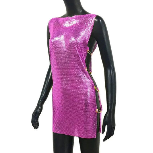 Silvina Metal Sequins Mini Dress - Virago Wear - Dresses, Mini Dress, New arrivals - Dresses
