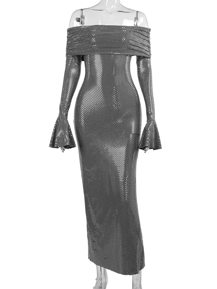 Xandra Glitter Maxi Dress - Virago Wear - Dresses, Maxi Dress, New arrivals - Dresses
